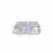 Sq12156 12-inch Maryland Plastics Clear Square Plastic Compartment Serving Tray 073954121565