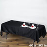 2 Black Linen Tablecloth 150cm X 260cm Rectangular Polyester