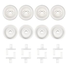 8 Pack Dishwasher Dishrack Rollers And Studs Lower Rack Wheel Kit Compatible