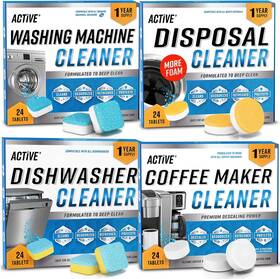Active-wmc-dwc-gdc-cmc-96-4pk Active Washer Dishwasher Coffee Cleaner 96ct Tabs For Deep Clean
