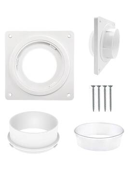 Alpv003 Allvent Dryer Vent Connector Kit Duct Wall Plate With Quick Connect And Disconne