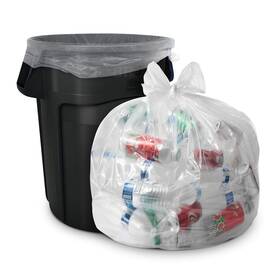 Hp39015cl Aluf Plastics 33 Gallon Clear Trash Bags - Huge 100 Pack 33ft X 39ft 1.5