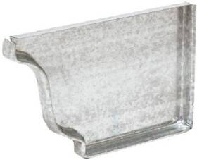 29206 Amerimax Right End Gutter Cap Mill Finish Galvanized Steel 5 Inch -