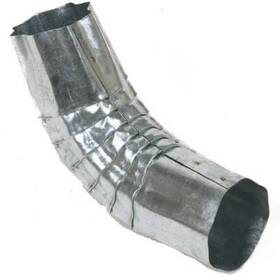 410651 Amerimax Home Products Corrugated Gutter Downspout Elbow Round Galvanized Steel 3- Inch