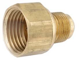 54806-0608 Anderson Metals 5 Pack - Brass Flare Connector 3/8 X 1/2 Inch Fpt