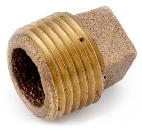 738109-12 Anderson Metals 5 Pack - Pipe Plug Rough Brass 3/4 Inch