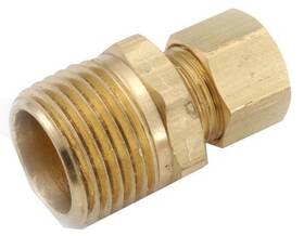750068-0806 Anderson Metals 5 Pack - Connector Brass Compression Male 1/2 X 3/8 Inch