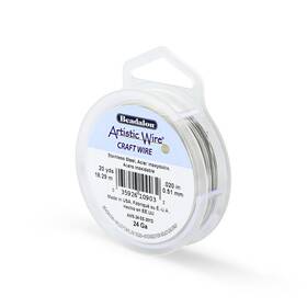 Aws-24-ss-20yd Artistic Wire 24 Gauge Stainless Steel Craft 10 Yd 20
