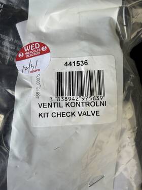 441536 Asko Dishwasher Check Valve Kit Drain Oem 100% Genuine