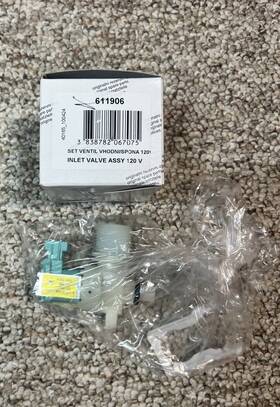 611906 Asko Dishwasher Water Inlet Valve Part#