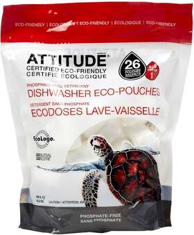 Attitude 626232132281 Dishwasher Detergent Eco Pouches By 26