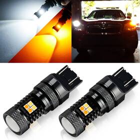 Autogine-7443w Autogine Autogine-7443w/a-1630302 Extremely Bright 7443 7444 992 W21w T20 White/amber Switchback Led Bulbs 3030