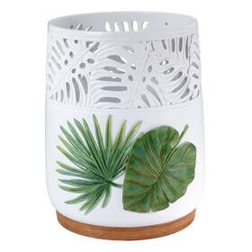 3777 Avanti Linens - Waste Basket Decorative Trash Can Palm Tree Leaves Inspired