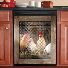 Awak 806257041509 Kitchen Decor Rooster Dishwasher Sticker Magnet Cover Country Chicken Fridge