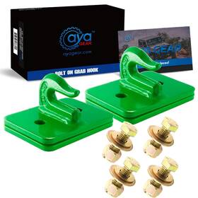 16-2pcs-gre1 Aya Gear Ayage-bol-5/16-2pcs-gre1 2 Pack 5/16-in Bolt On Grab Hook Mount With Backer Plate Grade 70 F