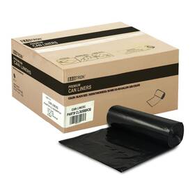 Cl3658bk30 Bagtron 55-60 Gallon Trash Bags 30 Micron Heavy Duty Pure Ldpe Garbage Can L