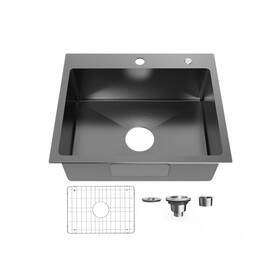 Bs406b Bathenum 22 Inch X 18 Drop In Kitchen Sink 304 Stainless Steel Single Bowl Topmount Bar S