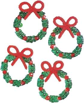 Bok-5484 Beadery The Holiday Beaded Ornament Kit-holiday Wreaths 2.25 Inch Makes 16