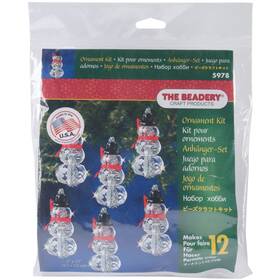 Bok-5978 Beadery The Holiday Beaded Ornament Kit-faceted Elegant Snowmen 2 Inch X1 Makes 12 B