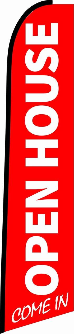 Ber Products 680196699617 Inch Open House Swooper Feather Flag Replacement 15ft Red