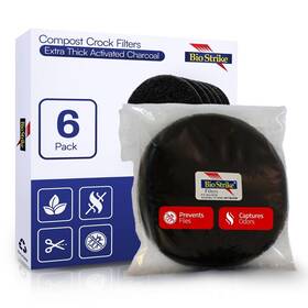 Biostrike 784529080612 Activated Carbon Filter Odor Absorbers For Kitchen Compost Bins - Extra Thic