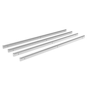 Me-rkss-4 Blü Tezeit Galvanized Steel Gear Rack 8mm Thickness 3.28ft 4 Pieces Includin