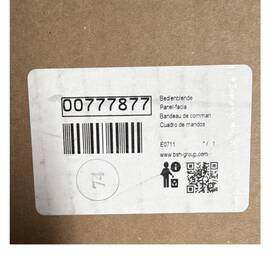00777877 Bosch Dishwasher Panel-facia Silver Control Panel