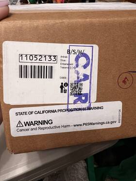11052133 Bosch Brand New Dishwasher Drive In Box