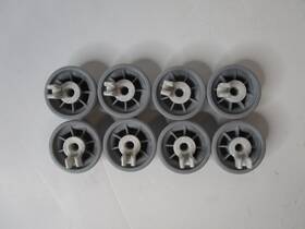 12004485 Bosch Dishwasher Lower Rack Wheels Gray Set Of 8 1 3/8 Inch Asmn