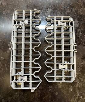 12005549 Bosch Siemens Set Of 2 Cup Racks Dishwasher Oem Parts New