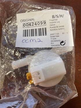00424099 Bosch 424099 New Genuine Dishwasher Water Flow Meter Impeller Jug