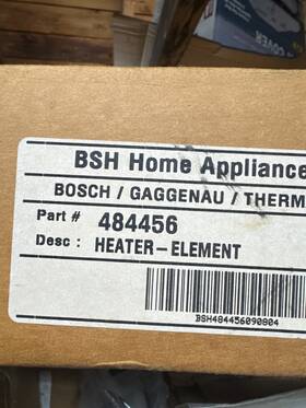 484456 Bosch Genuine Oem Dishwasher Heating Element
