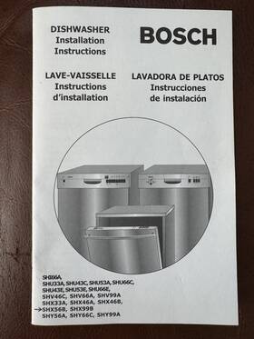Shx56b05us Bosch Dishwasher Parts Model