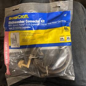 B1-60dw12p Brasscraft B1-60dw1 Universal Dishwasher Stainless Steel Connector Hose Kit