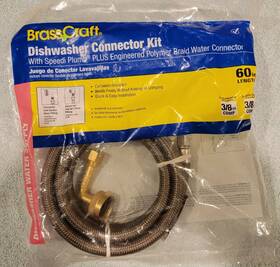 B1-60dw12p Brasscraft Universal Dishwasher Stainless Steel Connector Hose Kit