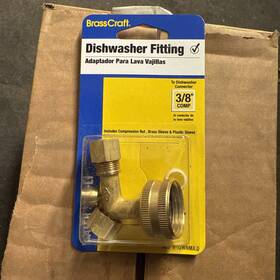 Hes-6-12wx Brasscraft 10 Dishwasher Fitting 3/8 Od Cmp X 3/4 Garden Hose Comp Nut Sl