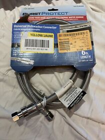 Burst Protect 3/8 In. X 72inch Universal Dishwasher Connector Hose Only