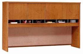Wc72477k Bush Furniture Business Series C Collection 72w 4 Door Hutch In Natural Cherry