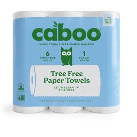 Cbt116-6 Caboo Tree Free Paper Towels 6 Rolls Eco Friendly Earth Sustaina