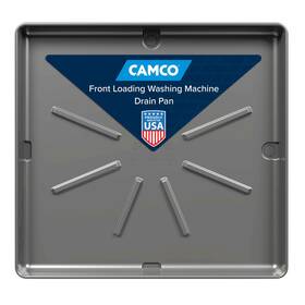 20788 Camco Low Profile Washing Machine Drain Pan With Pvc Fitting 29x33in White