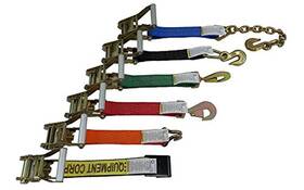 579920o-12 Cargo Equipment Corp. 2 Inch Ratchet Strap Fixed End - Flat Hook Wll 3333 Lbs. Orange