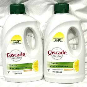 Cascade 037000539575 2 Free And Clear Dishwasher Detergent Lemon Essence 60 Fl Oz New