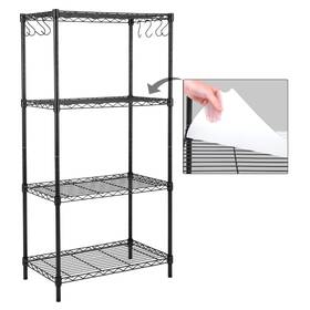 S100-4 Catalina Creations Efine 4-shelf Shelving Unit With 8 Hooks And Liners Nsf Certified A