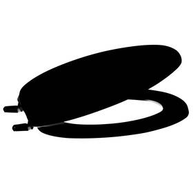 600-407 Centoco Black Toilet Seat Elongated Cover Closed Front With Cov