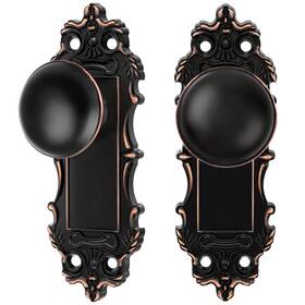 Ceymio 635408122209 Dummy Door Knobs Interior 2 Pack Oil Rubbed Bronze Knob Antique Han