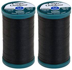 S971-900 Coats 741498714443 2-pack Bundle - Outdoor Living Thread 200 Yards Each Black