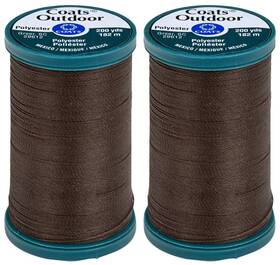 S971 Coats Corrente 741498714436 2-pack Bundle - Outdoor Living Thread 200 Yards Each Dark Brown