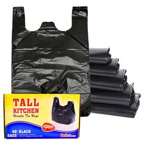 Pc-76994 Compare To Glad H&pc-76994 Handle Tie Flex Black Tall Kitchen Trash Bags 13 Gallon 48 Ct
