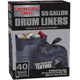 Lw55040b Contractor Choice Contractors Trash Bags 55 Gallon 40 Count 1-pack