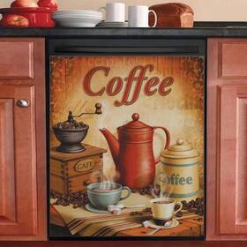 Cowfeel 295319135740 Coffee Dishwasher Magentic Cover Personality Decorate Self Adhesive Magnet R